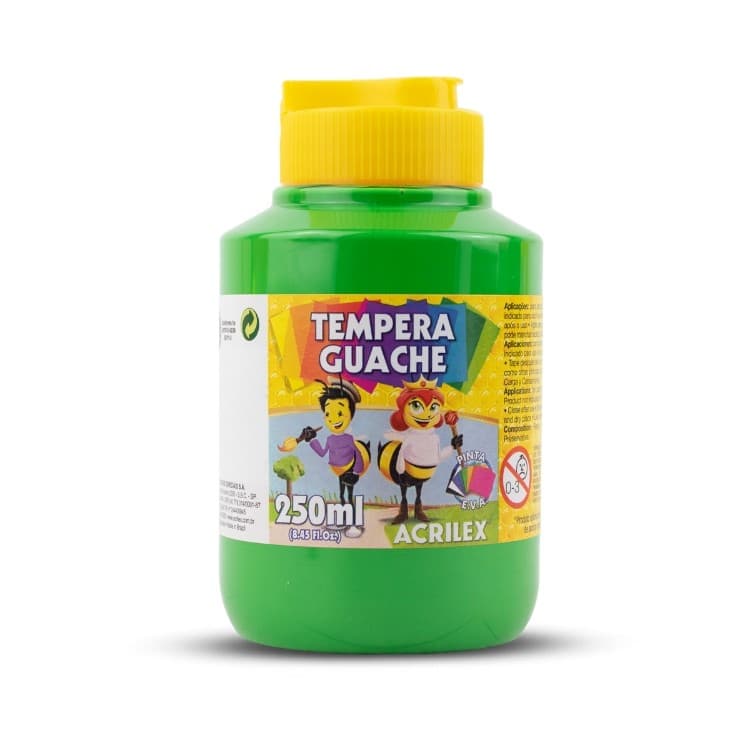 Tinta Guache Acrilex Tempera Guache Verde Folha 510 250ml