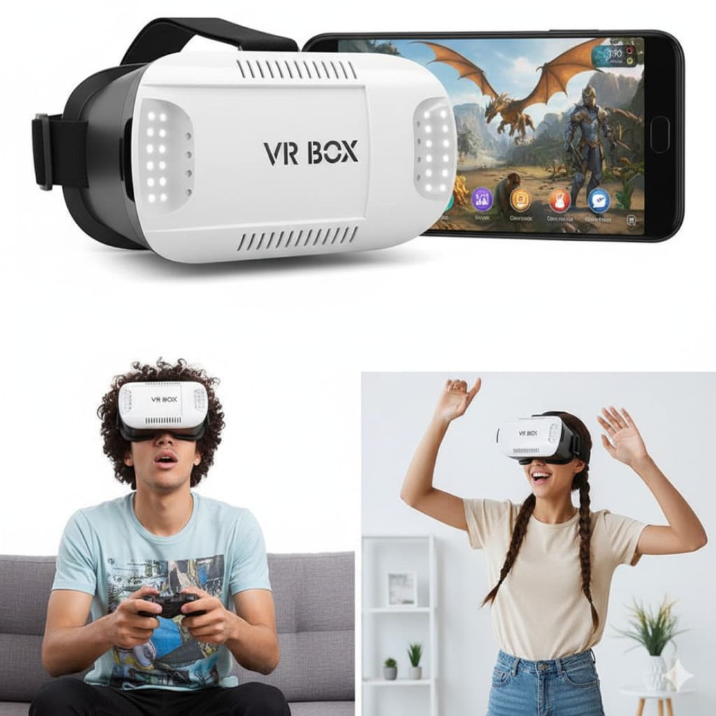 Oculos 3D Realidade Virtual Vr Box + Controle Bluetooth