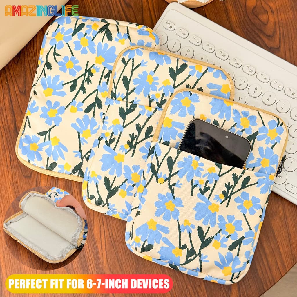 Bolsa De Armazenamento De Tecido Oxford À Prova D'água-Para Banco De Potência Fones De Ouvido Tablet Kindle/Boox/Kobo-Ca