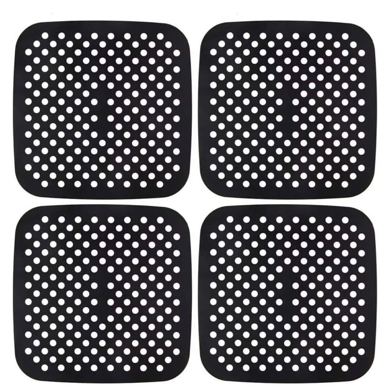 Kit com 4 Protetor de Silicone para Fogão de Indução Almofada  Protetora Quadrado