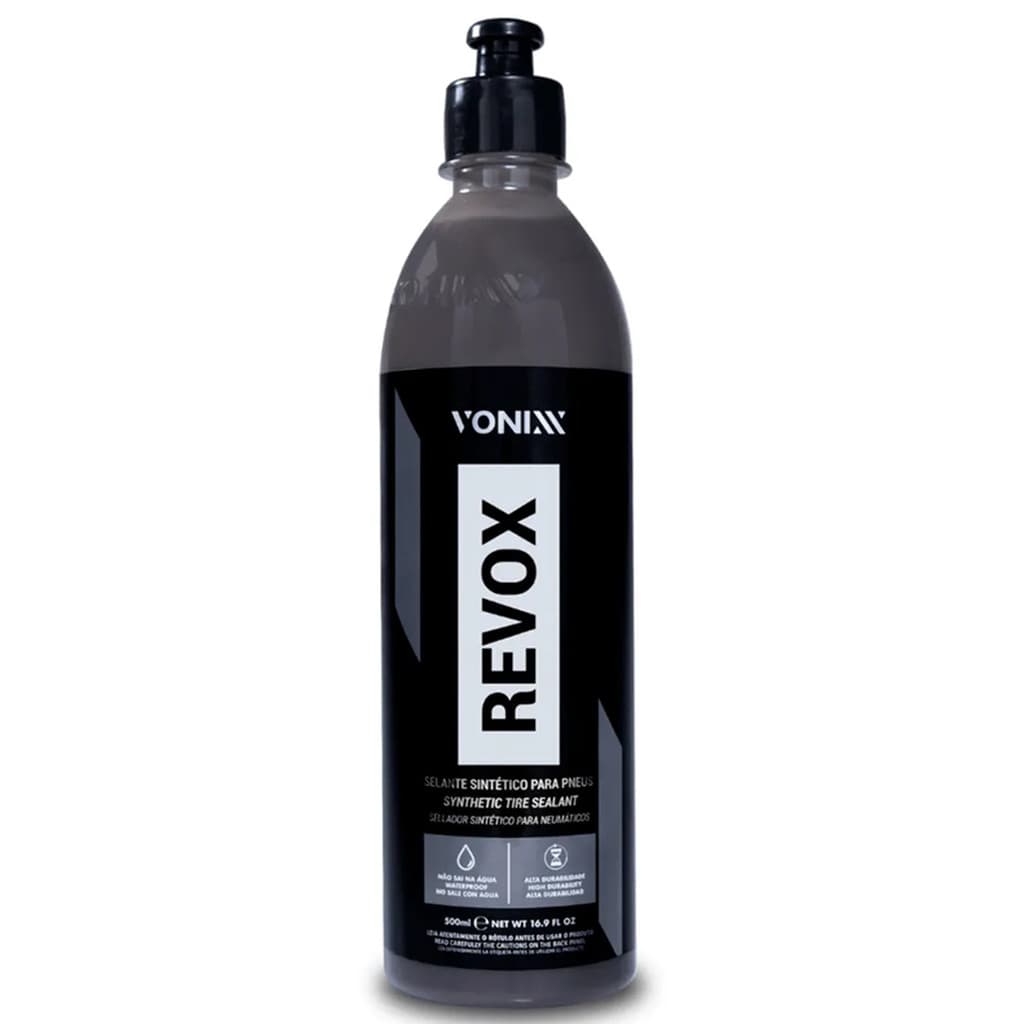 Vonixx Revox 500ml Restaurador Selante Plásticos Pneu Borrachas Brilho Proteção Automotivo