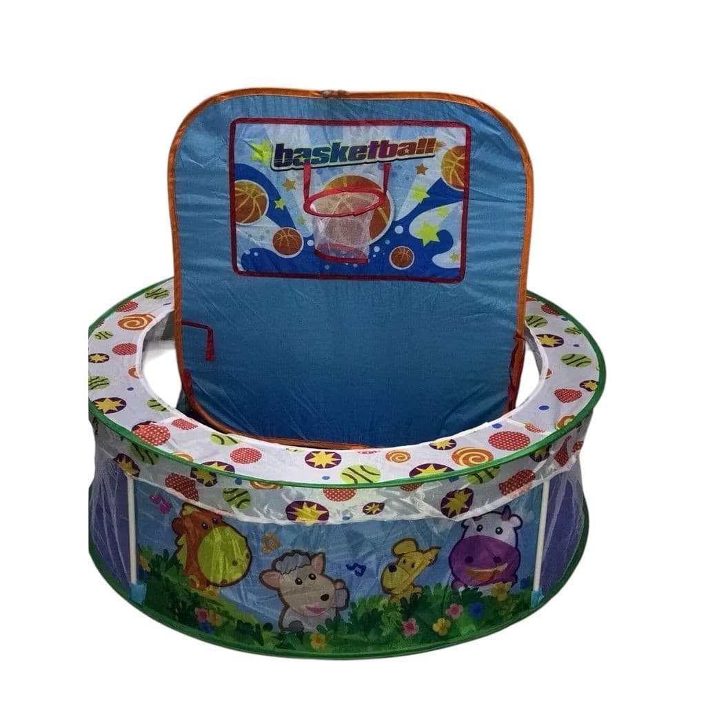 Piscina de Bolinha Para Bebês e Crianças Infantil Com Cestinha de Basquete