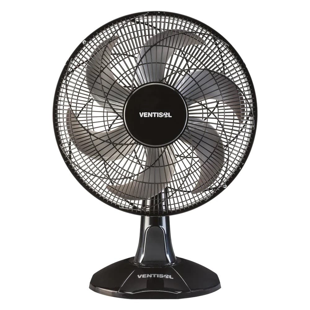 Ventilador Ventisol de Mesa Turbo 40Cm 6 Pás Preto/Cinza 127V