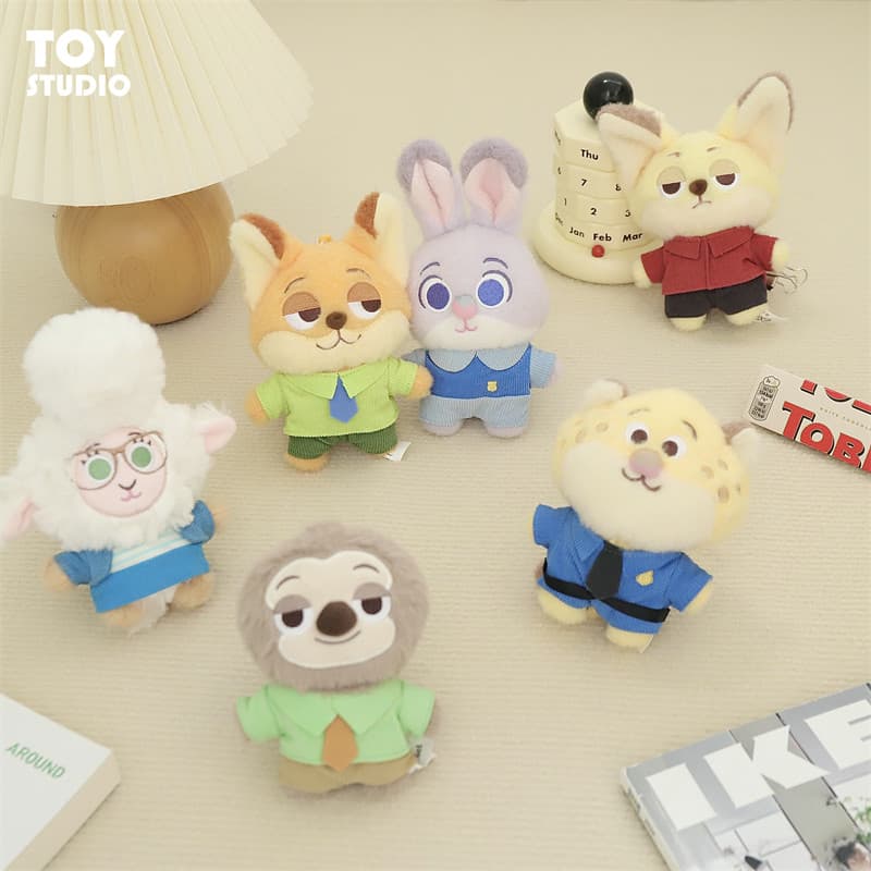 Genuíno louco Animal cidade relâmpago Nick Judy pingente bonito dos desenhos animados boneca de pelúcia saco pingente pr