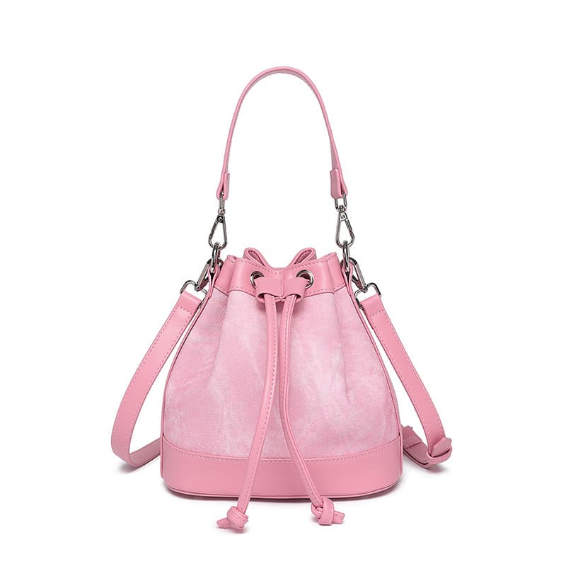 Excelente textura Retro balde saco meninas moda bolsa de um ombro couro macio All-Match saco do mensageiro de compras gr