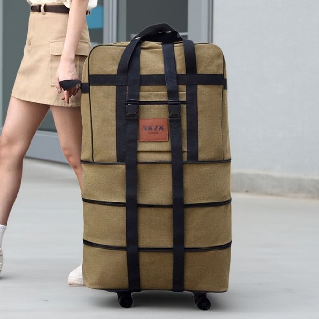 158 Air Canvas Consignação Roda Universal Grande Capacidade Dobrável Armazenamento Bolsa de Bagagem Bolsa de Viagem Colc