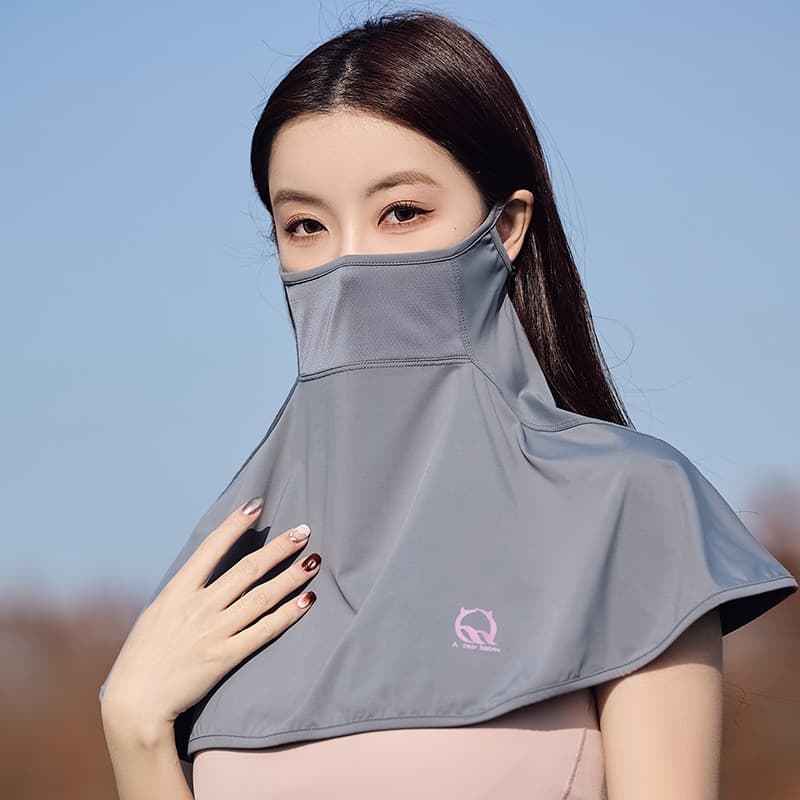 Protetor solar máscara facial feminino rosto cheio Anti-ultravioleta verão gelo seda proteção completa respirável pára-s