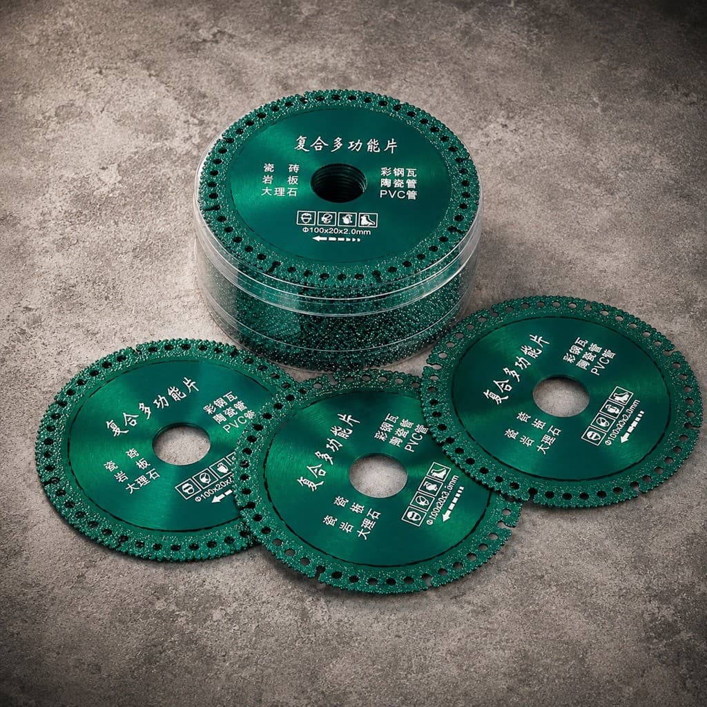 Disco verde escuro Corte 6 Em 1 Diamante Lâmina Serra Multifuncional 100mm Ultra Fino Para Azulejo