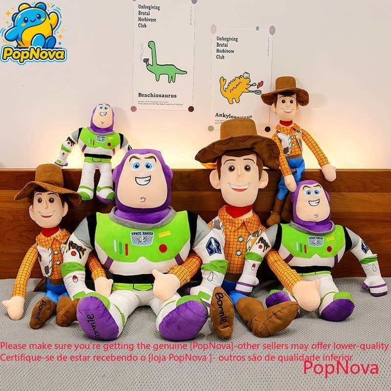 Toy Story Boneca De Pelúcia Buzz Lightyear Woody Jessie Cowboy Morango Urso Recheado Pingente Crianças Presente De Anive