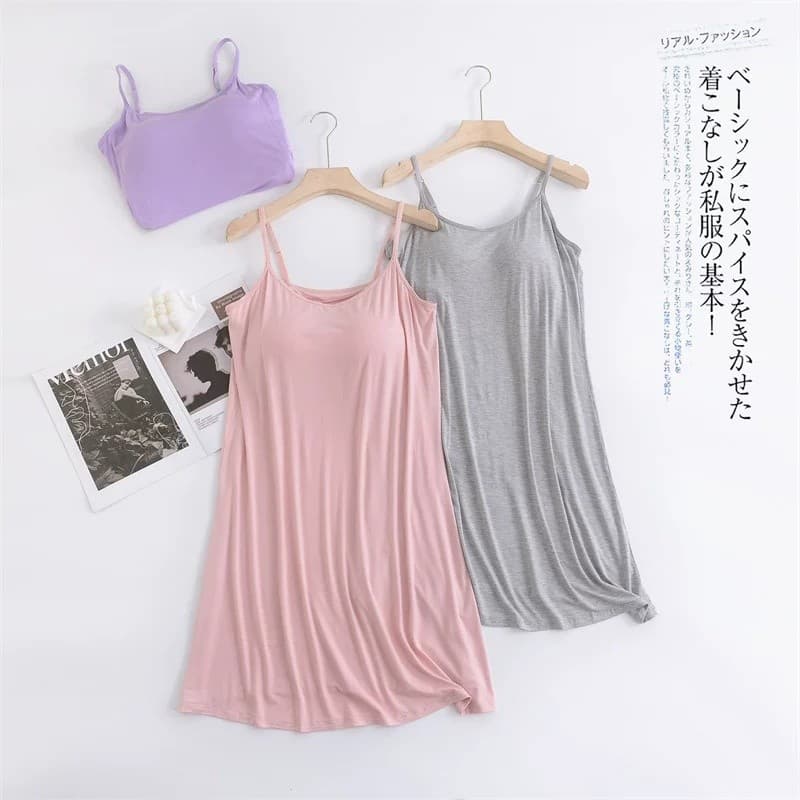 Vestido Modal feminino único doméstico tamanho pequeno ML Sling Nightdress
