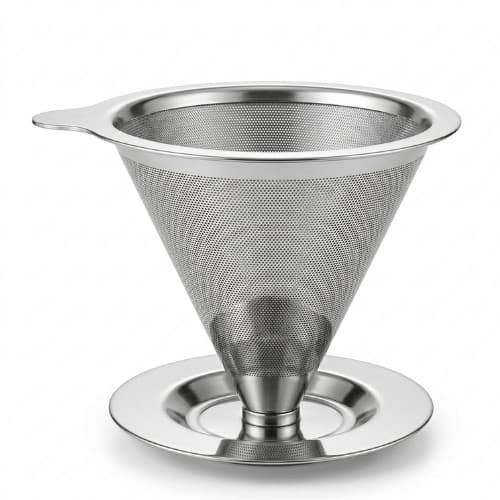 Filtro De Café Reutilizável Em Aço Inox Modelo 103 Coador