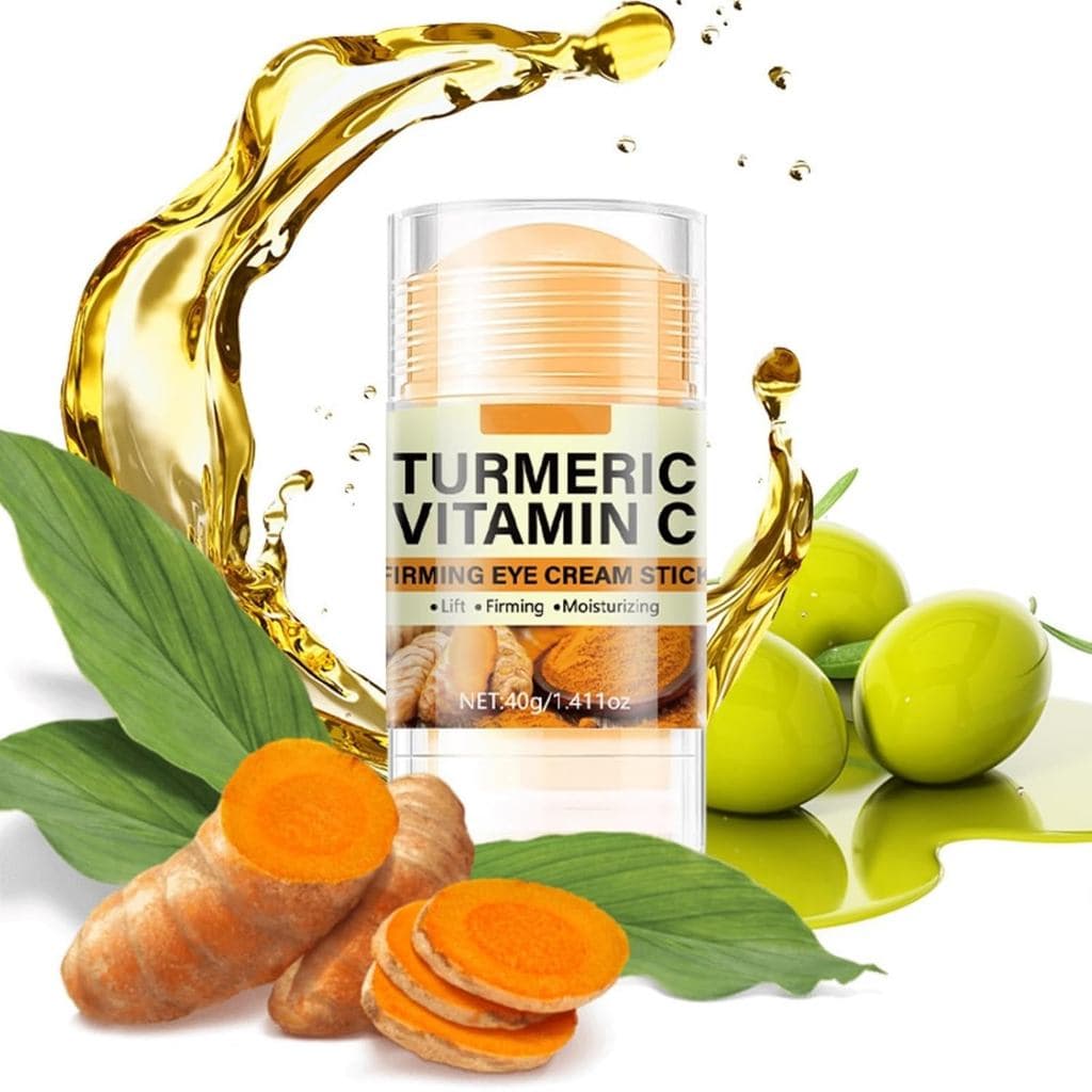 Bálsamo Hidratante para Olhos com Cúrcuma e Vitamina C, para Olheiras e Inchaço sob os Olhos, Creme Hidratante Anti-Idad