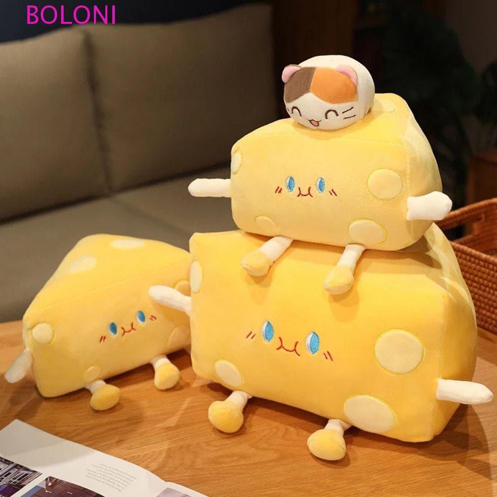 BOLONI Queijo Brinquedos De Pelúcia Dormir Companheiro Brinquedo Sono Travesseiro Macio Decoração Para Casa Crianças Ani