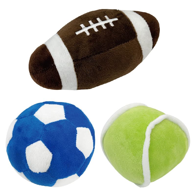 Cão brinquedo de pelúcia Rugby médio grande cão animal de estimação soando bola Molar interativo filhote de cachorro tre