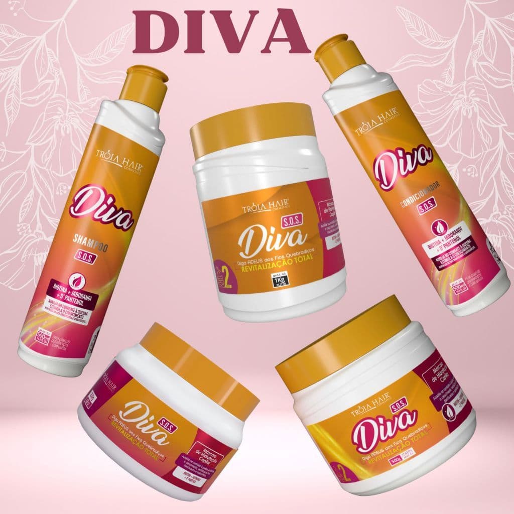 Kit Manutenção S.O.S Diva Pós Química - Troia Hair 1.500ml