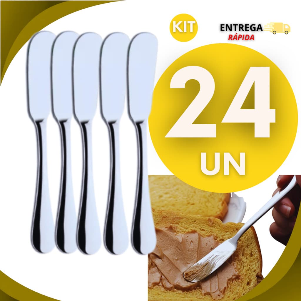 Espátula Em Inox Para Manteiga Geleia Patê Requeijão Gourmet Café Pão Elegante