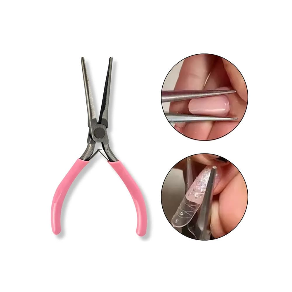 Alicate Modelador Curvatura Para Unha Em Gel  Rosa