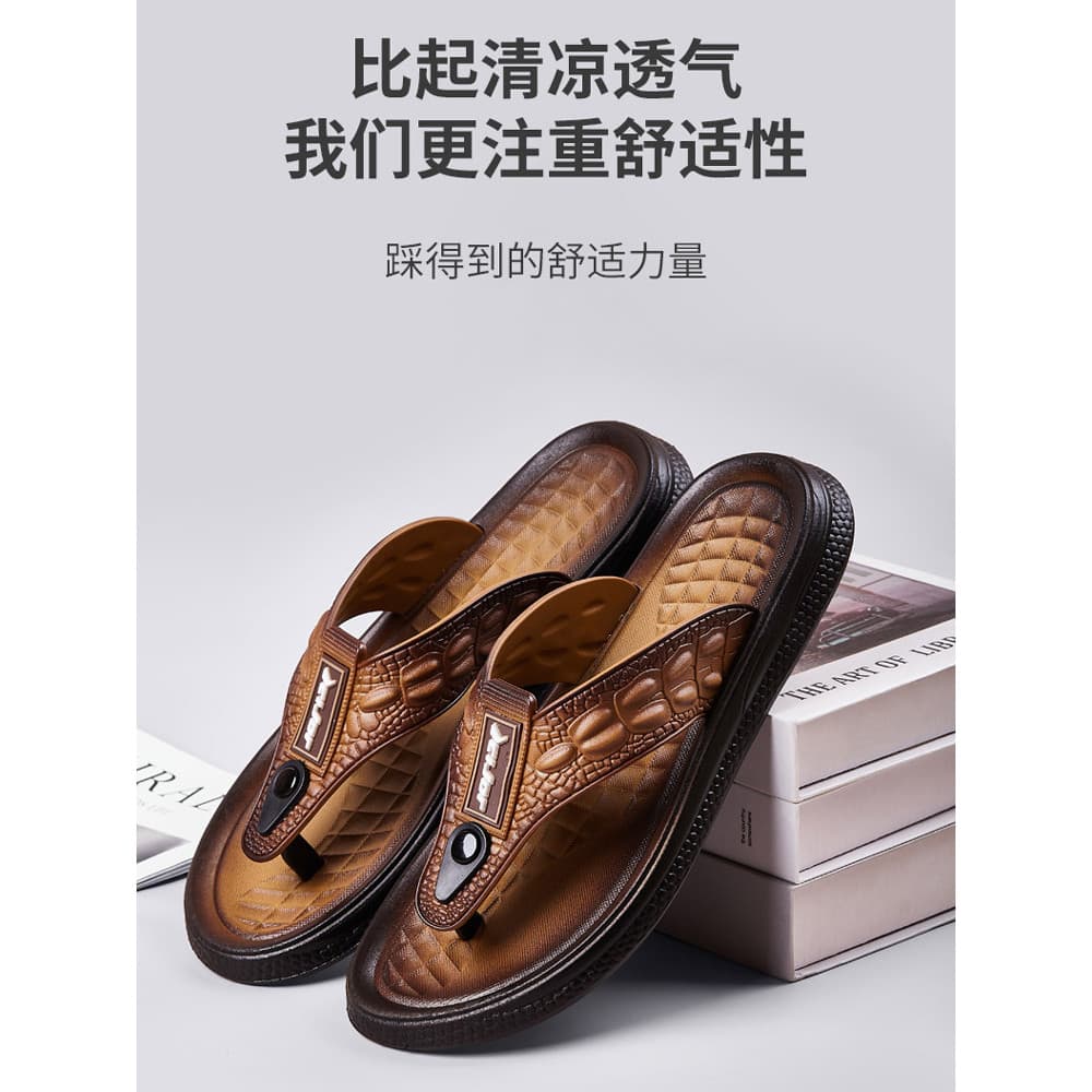 2025 novo estilo chinelos masculinos verão antiderrapante Flip-Flops sapatos de praia masculinos personalidade na moda v