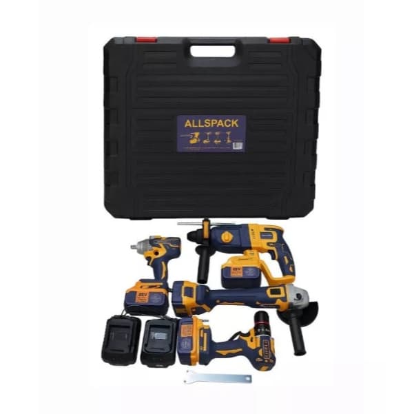 ALLSPACK CK-019Kit Ferramentas 4 em 1 Com 4 Baterias e 2 Carregadorores 48V ALLSPACK