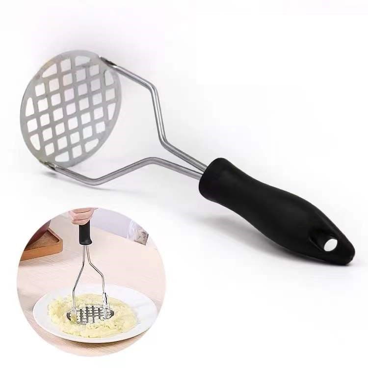 Amassador Batatas Legumes Feijão Aço Inox Cabo De Plastico