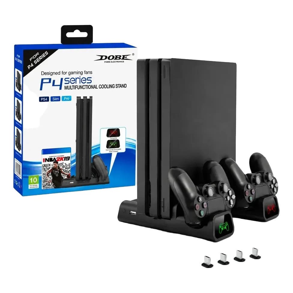 Base para PS4 DOBE Com Cooler e Carregador de Controle tp4-19076
