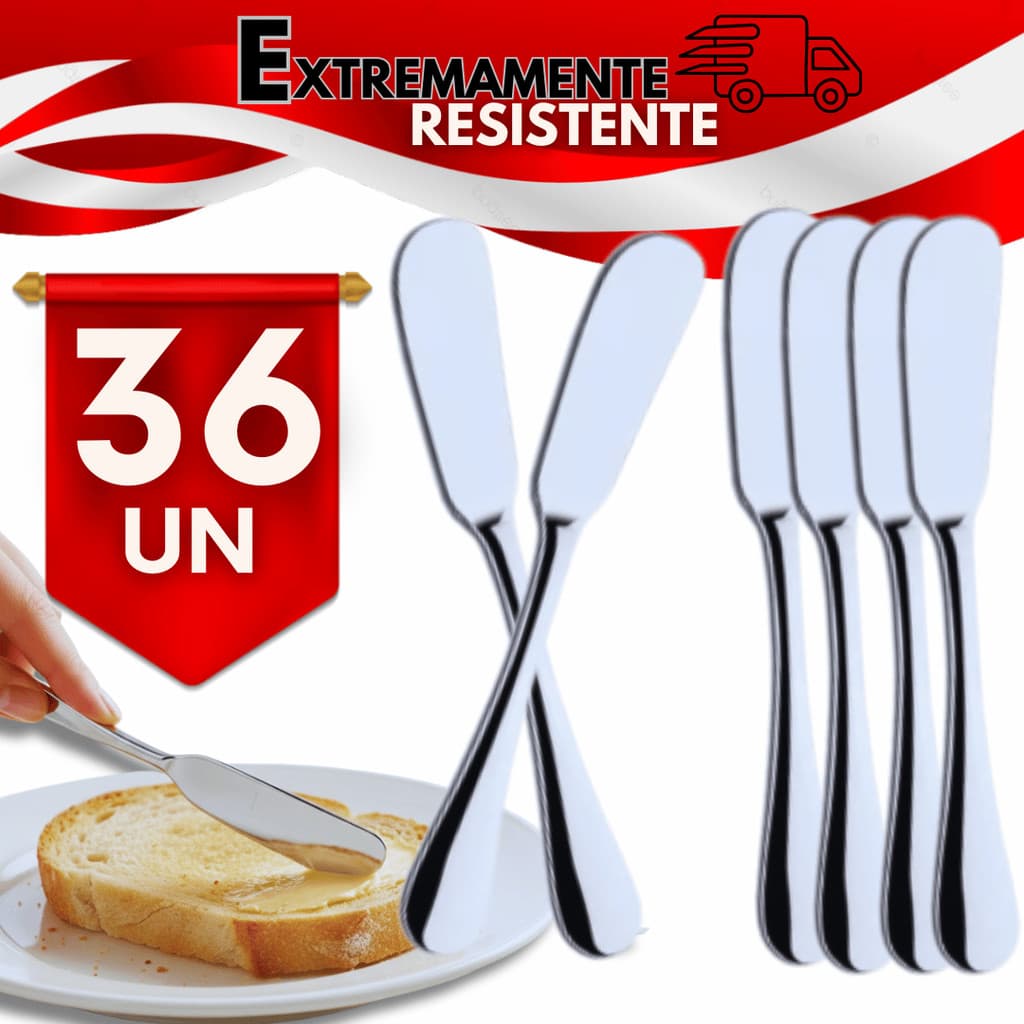 36 Espátulas Para Manteiga Patê Geleia de Aço Inox Cozinha Buffet Restaurante Qualidades Excelente