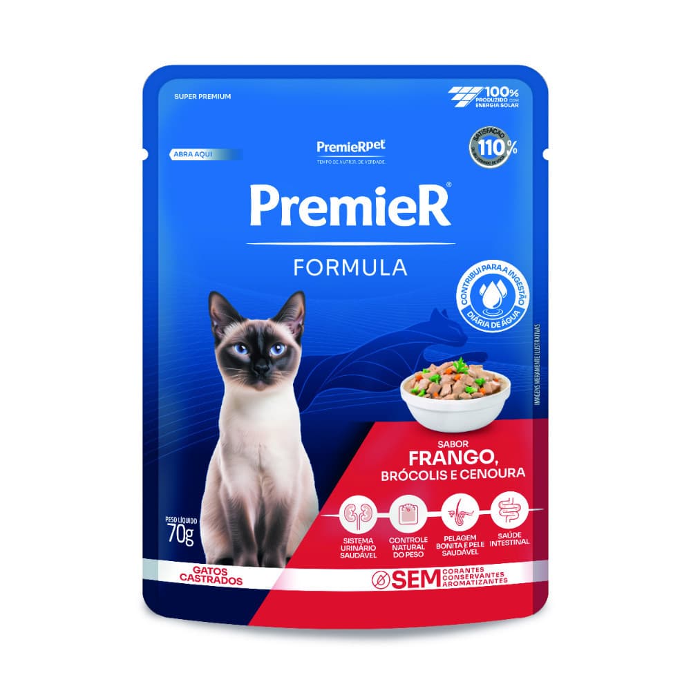 Premier Sache Gato 70Gr Formula Ad Castrado Frango
