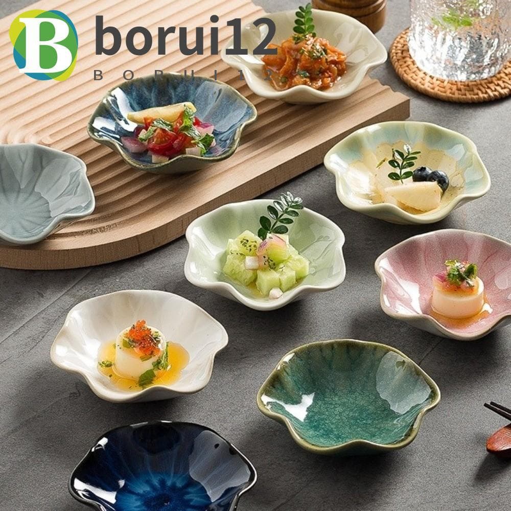 Prato De Imersão De Cerâmica BORUIB , Mini Tigela De Frutas Retrô Com Esmalte De Forno , Sobremesa Estilo Japonês Em For