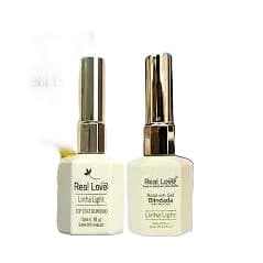 Kit Top Coat e Base BLINDADO Para Unhas -Linha Light 15ml /Real Love /Base blindada