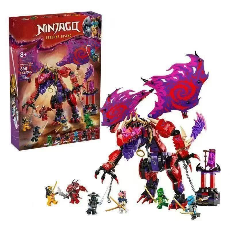 LEGO Ninjago Dragão do Caos 71832 Brinquedo Educativo para Crianças Jogo de Blocos de Construção para Adultos Decoração
