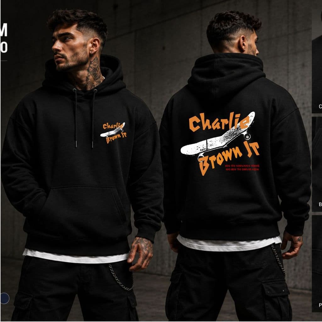 Blusa Moletom Masculino Nem Tão Complicado Flanelado Canguru com Capuz Unissex, premium