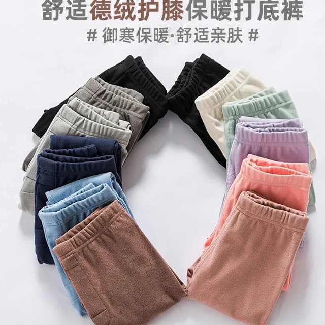 Meninas alemão veludo joelheiras Leggings engrossados crianças quente outono calças auto-aquecimento médio grande crianç