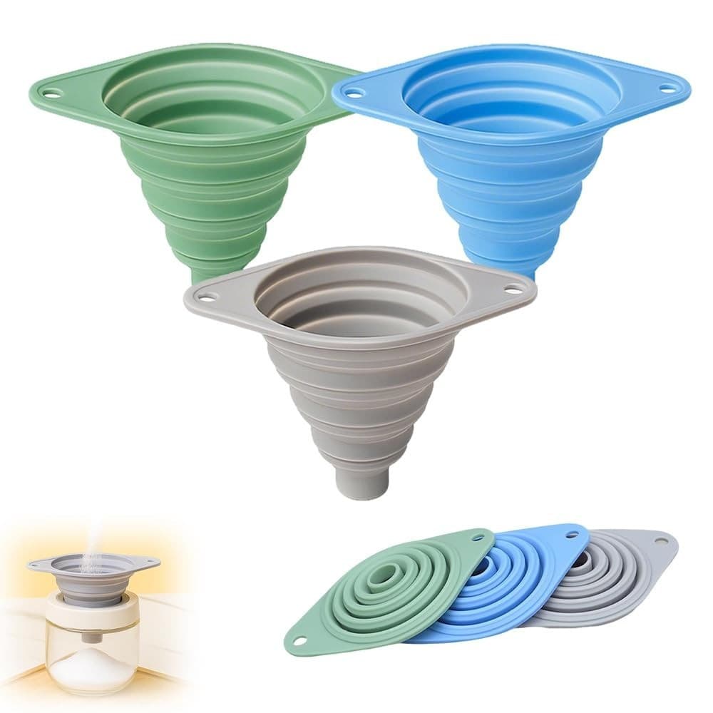 Funil Dobrável para Cozinha, Fácil de Usar, Transferência de Líquidos, Economia de Espaço, Enchimento de Garrafas