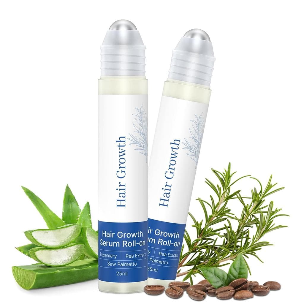 Sérum de Crescimento com Alecrim em Roll-On, ajuda a obter uma aparência de cabelo mais espesso e volumoso, limpa e não