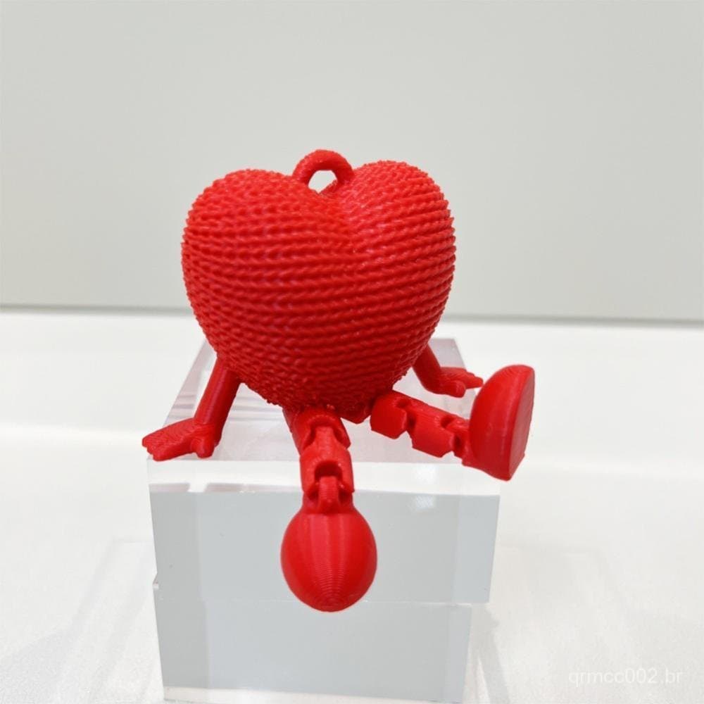 TKEY 3D Impresso Coração Vermelho Brinquedo Móvel Decoração De Mesa Ornamento Presente De Dia Dos Namorados J2X7