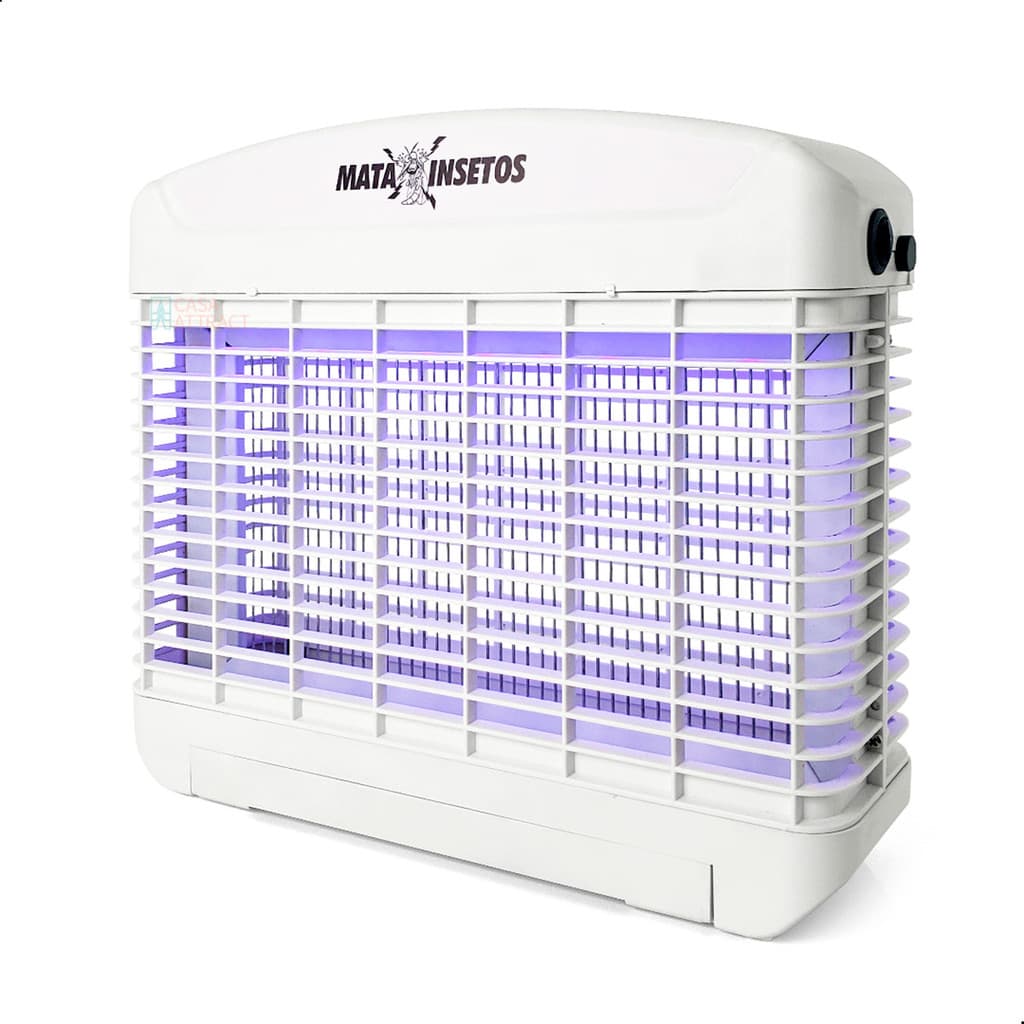 Armadilha Mata Mosquitos Elétrico Premium Casa Attract 2000V Grade Intercalada Mata Até Maruim