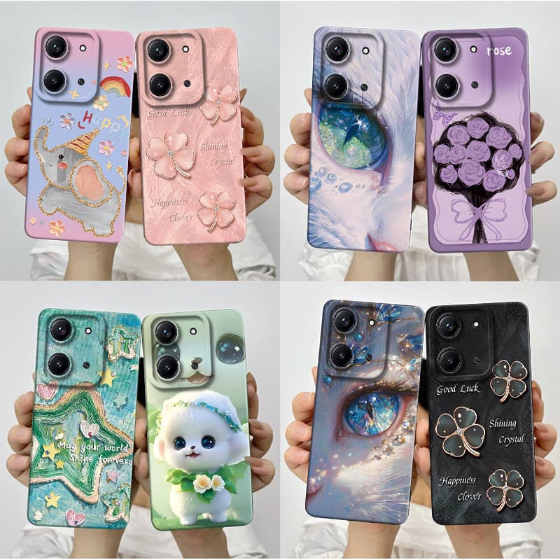 Para Xiaomi Redmi 15C/Poco C85 4G 2025 Capa De Telefone Estética Linda Borboleta Flores À Prova De Choque Silicone Soft