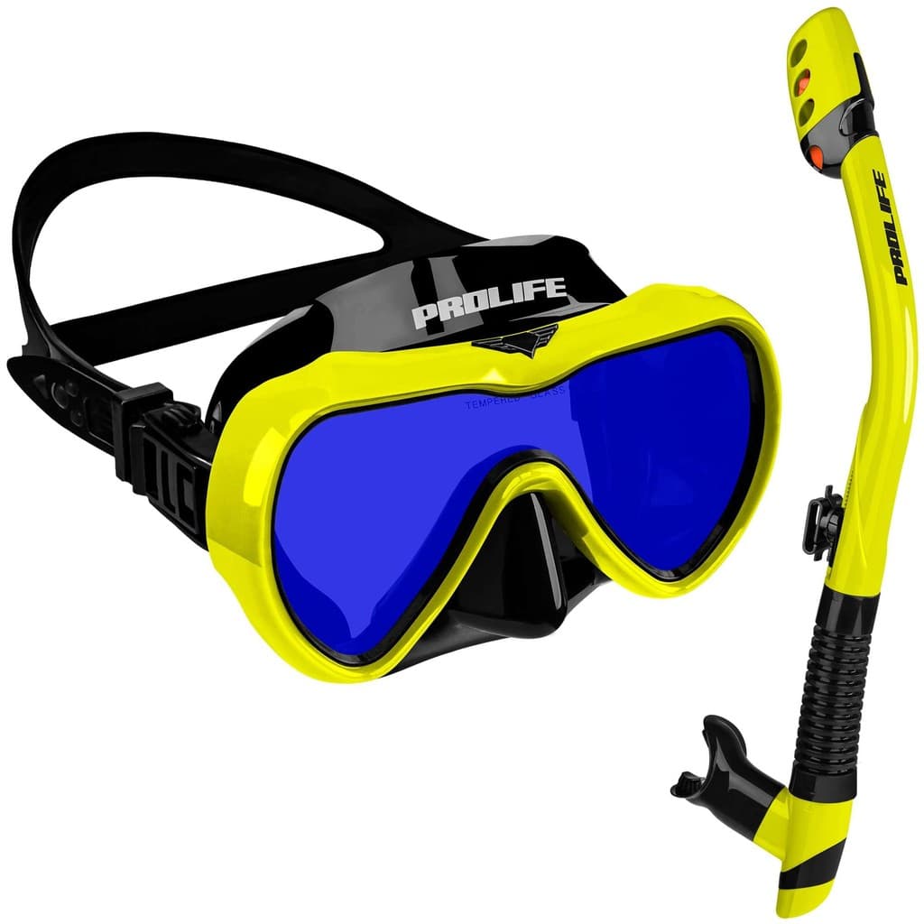 Máscara de Mergulho Antiembaçamento Vidro Temperado com Respirador Snorkel Atlantic Original Prolife