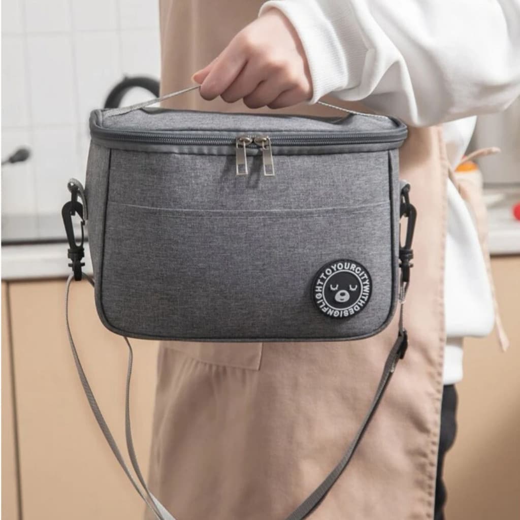 Bolsa isolada para lancheira média de fitness com alça de mão