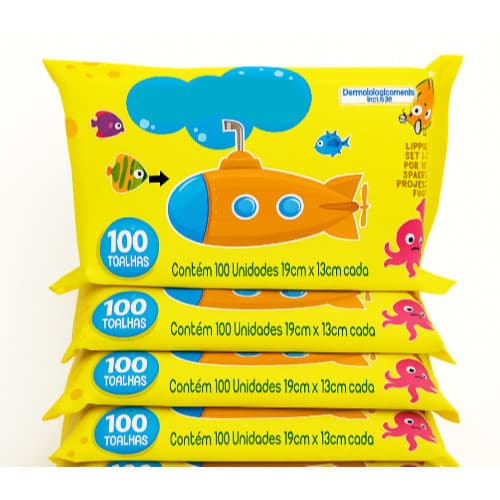 Lenços Umedecidos para Bebê Kit 400 Unidades de Higiene Suave e Proteção