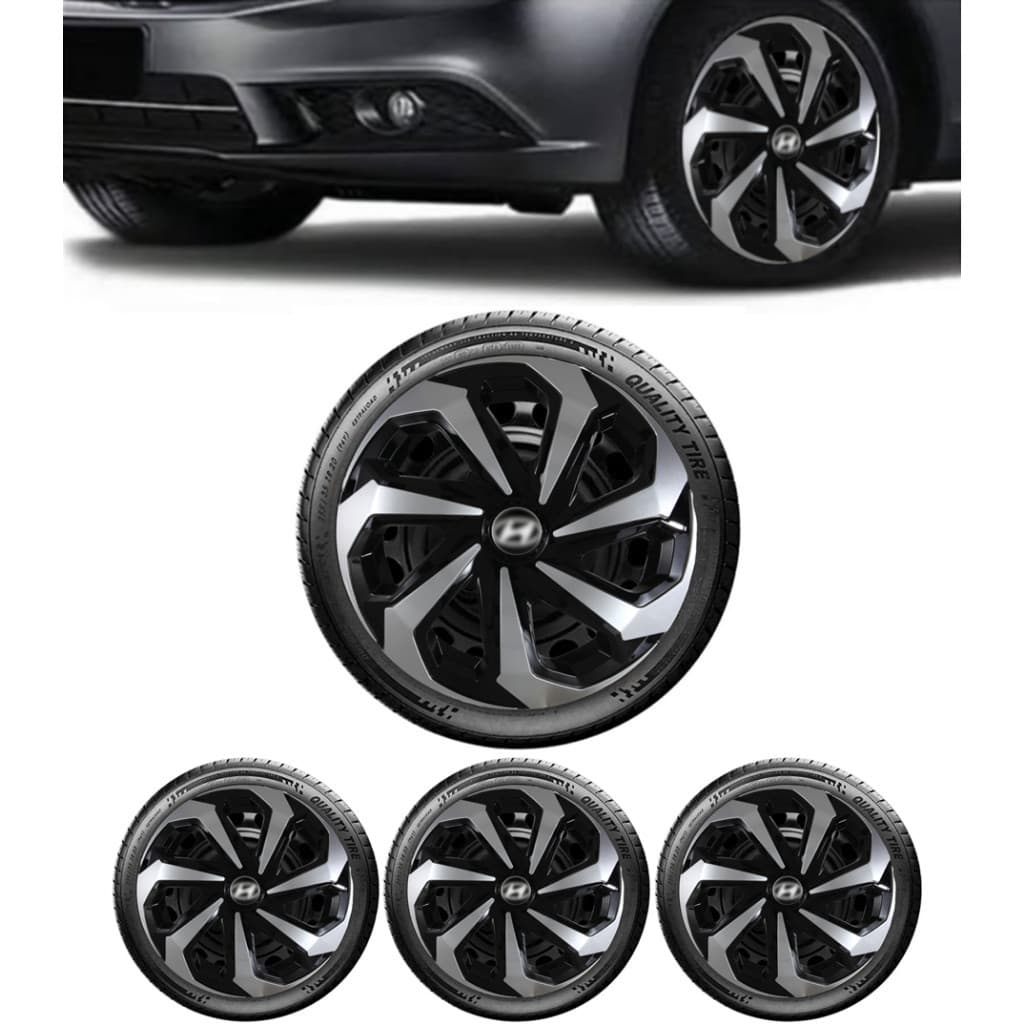 Jogo 4 Calota Esportiva Spider Aro 14 HB20s Sedan HB20 Hatch 2015 2016 2017 2018 2019 2020 2021 2022 2023 2024