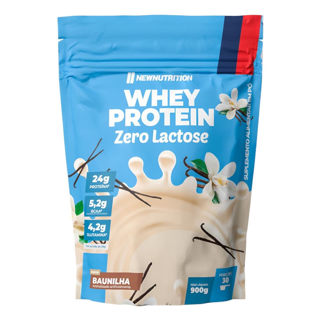 Whey Protein Zero Lactose Sabor Baunilha 900g Newnutrition