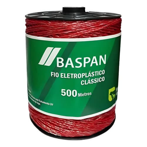 Fio Cerca Eletroplastico Baspan Classico Laranja 500mts Laranja