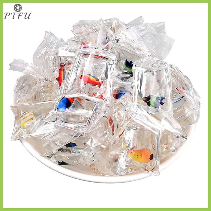 PTFU > 10pcs Saco De Peixe De Coral Pingente De Resina Ch Ocean Pendant Para Brincos Jóias De Chaveiro
