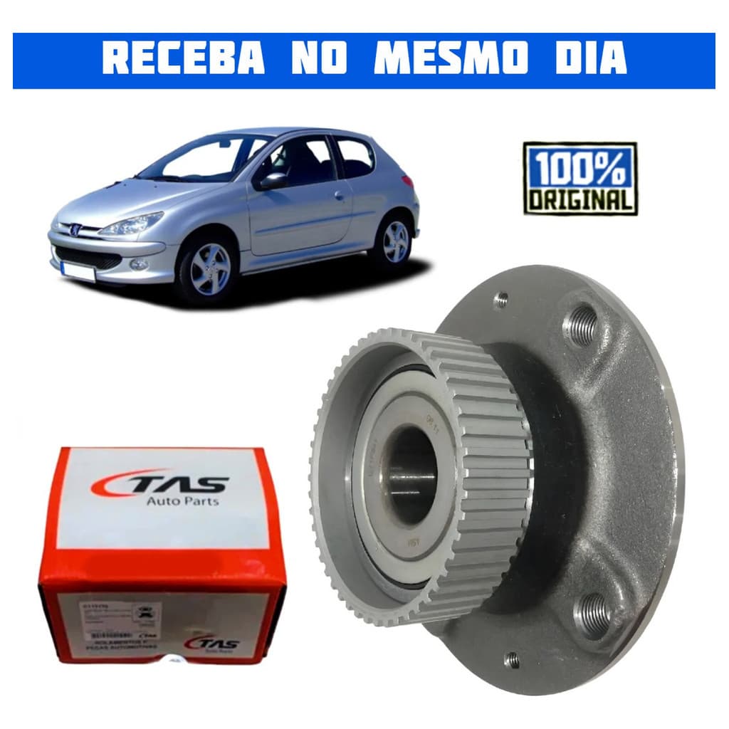 Cubo De Roda Traseiro C/ Rolamento Peugeot 206 Sw C/abs