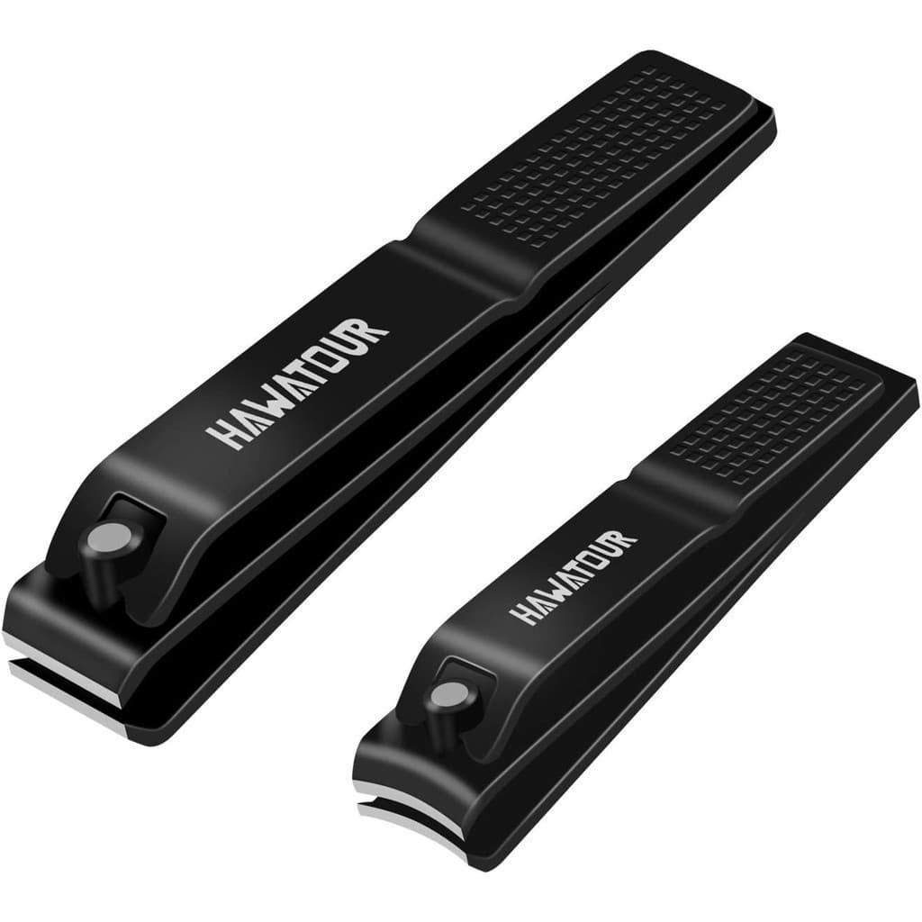 Conjunto de Cortadores de Unhas HAWATOUR, Cortadores de Unhas de Mãos e Pés Ultra Afiados e Resistentes com Estojo de Me