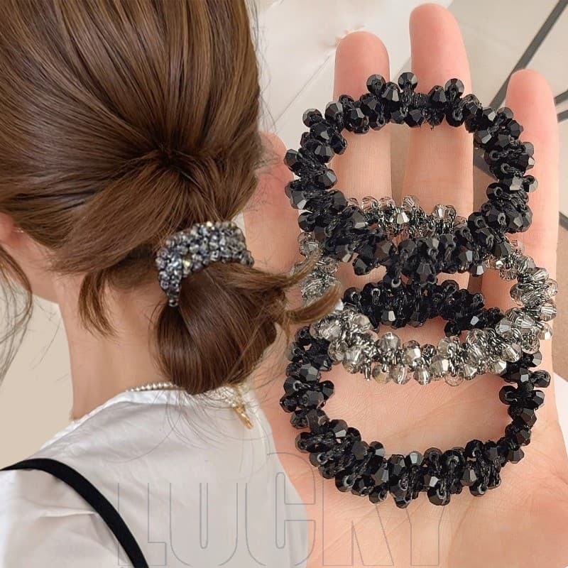 1/2/4 Unidades De Laços De Cabelo De Strass Quebrados-Acessório Espumante De Princesa-Corrente De Mão Coreana-Faixa Luxu