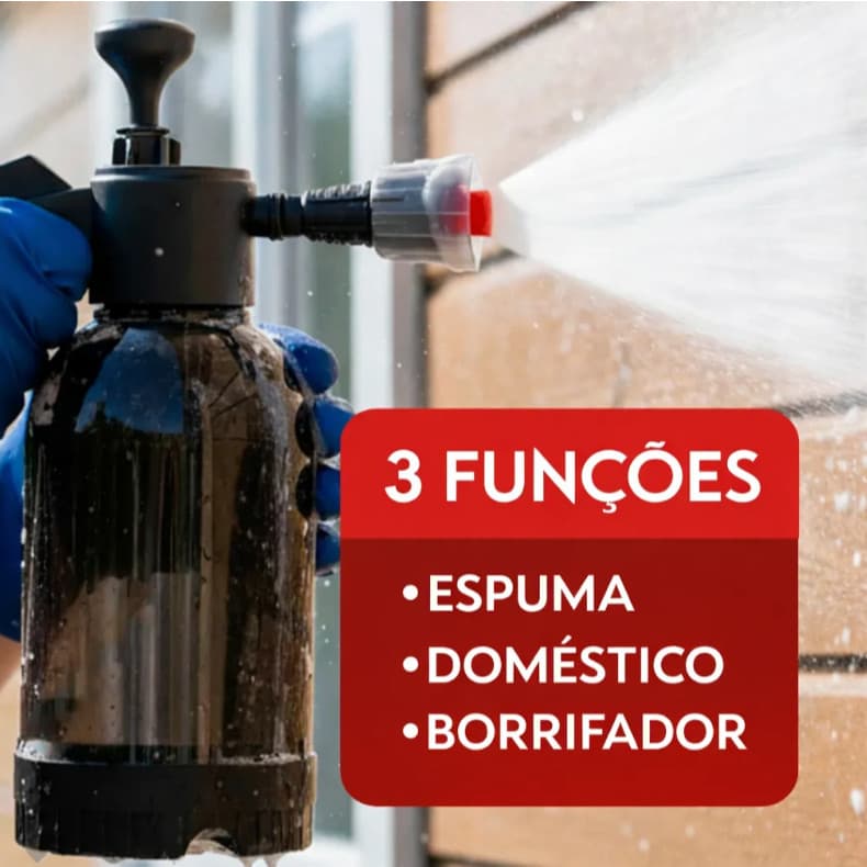 Snow Foam Pressão Manual 2L Pulverizador para Jardim e Limpeza