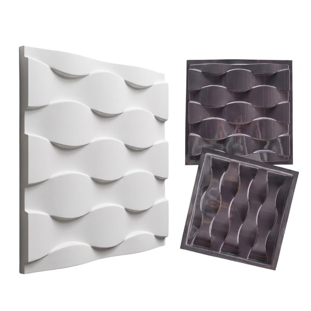 Molde Forma Gesso Modelo Oasis 37x37 Grande Revestimento Parede