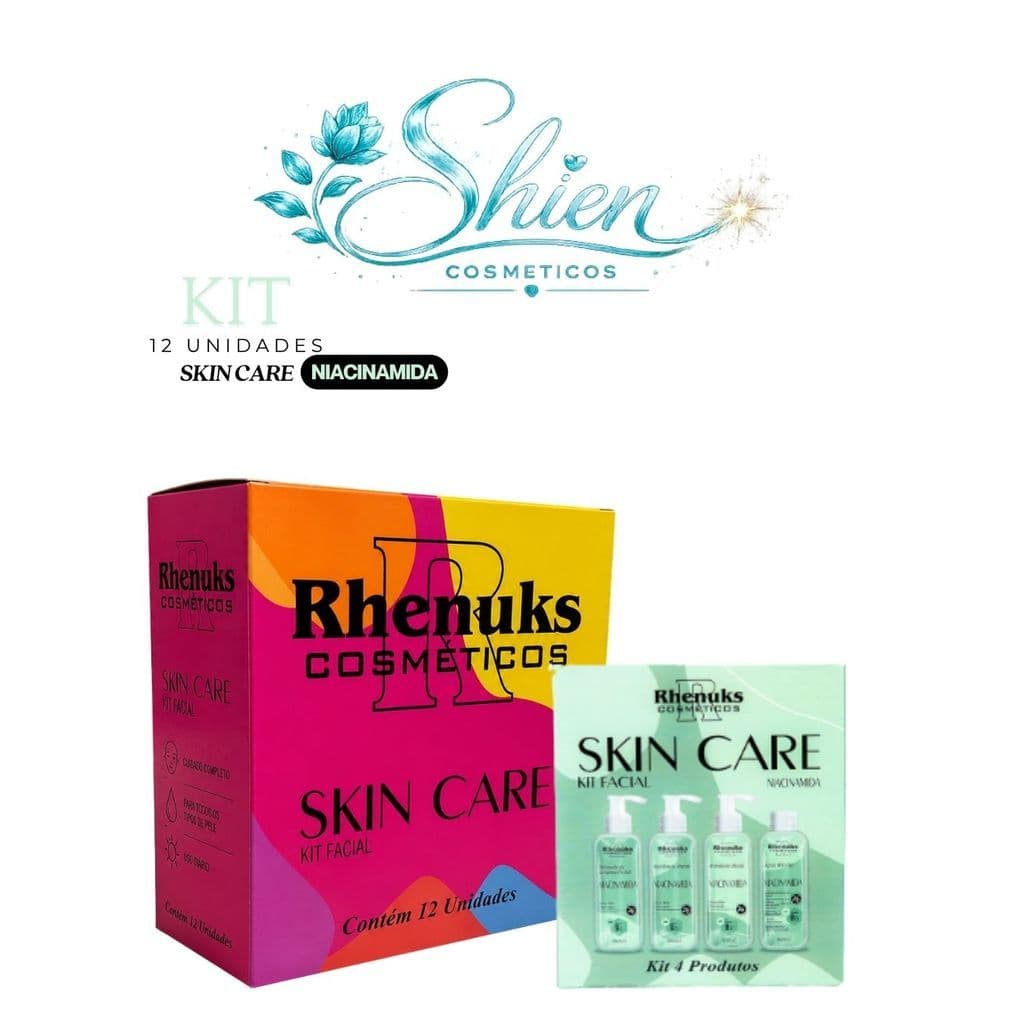 Kit 12 Kit Skin Care Niacinamida Com 48 Itens Rhenuks Cosméticos (Afilhado)